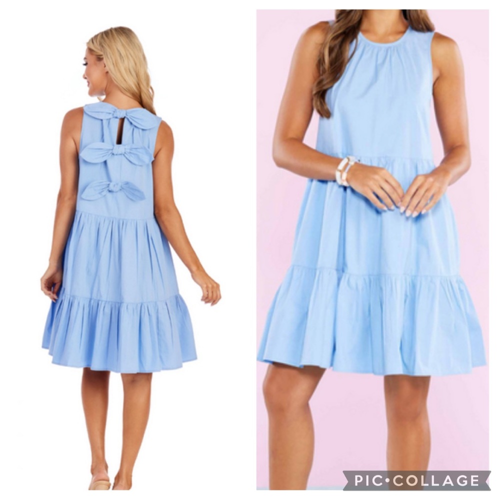 Mud Pie, Cotton, Tiered Skirt Dress, Bows in Back
Sz M
NWT